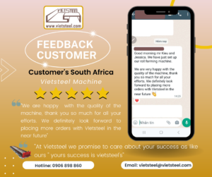 Feedback of customer from South Africa