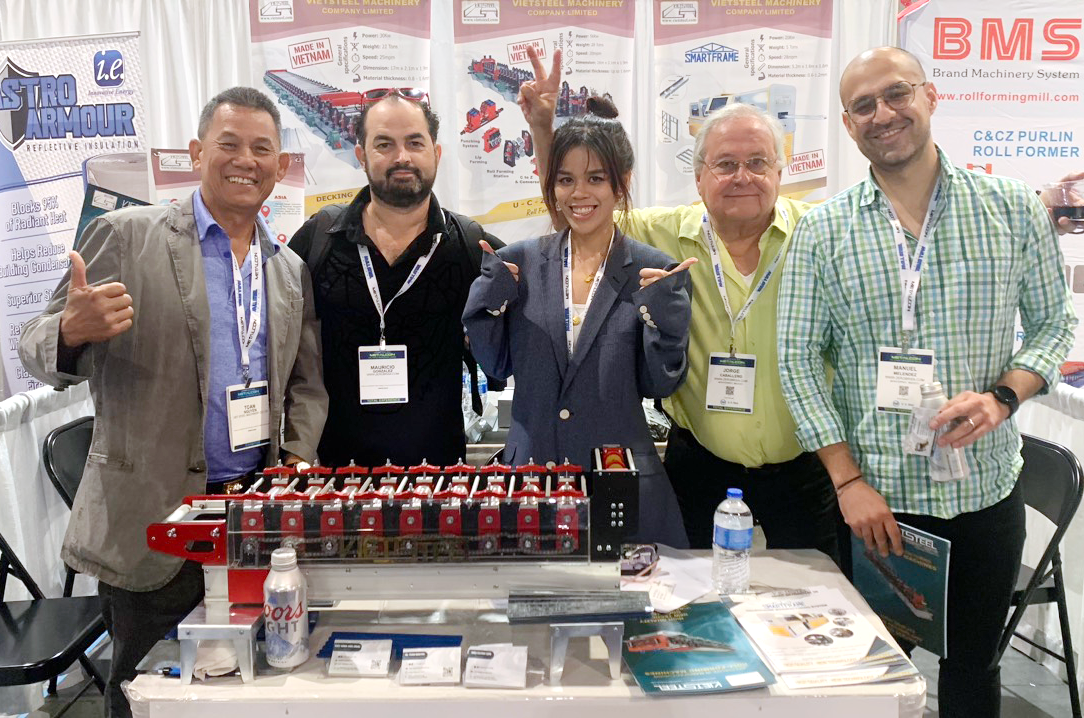 Successful in introducing and showcasing the roll forming machine in October in the United States