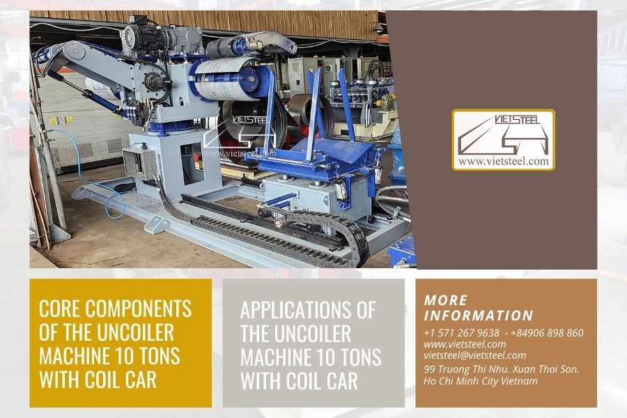 The uncoiler machine 10 tons with coil car