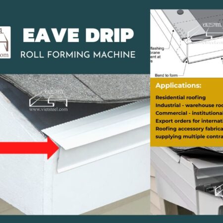 Struggling to finish the Eave Drip Edges on time? The Vietsteel Eave Drip Roll Forming Machine solves it all!