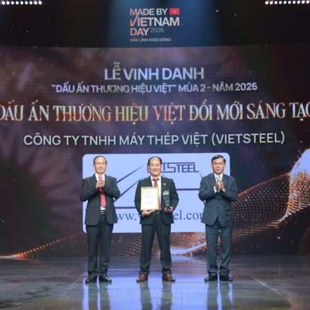 Máy Thép Việt – Vietsteel đến danh hiệu Dấu ấn Thương hiệu Việt Đổi mới Sáng tạo
