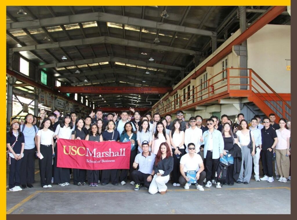 Renowned universities like USC Marshall bring their students to Vietsteel to learn about international supply chain