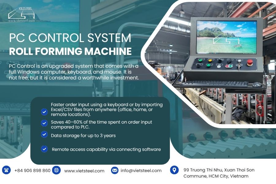 PC control system roll forming machine