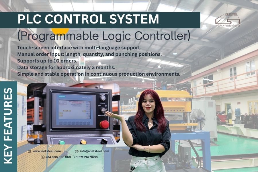 PLC control system roll forming machine
