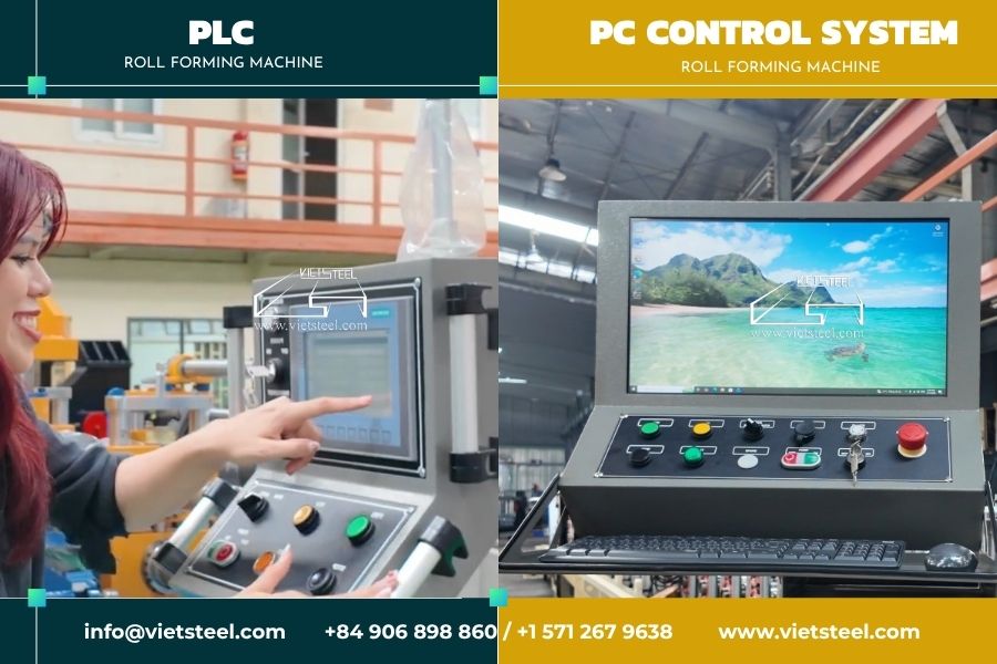 PLC and PC control system roll forming machine